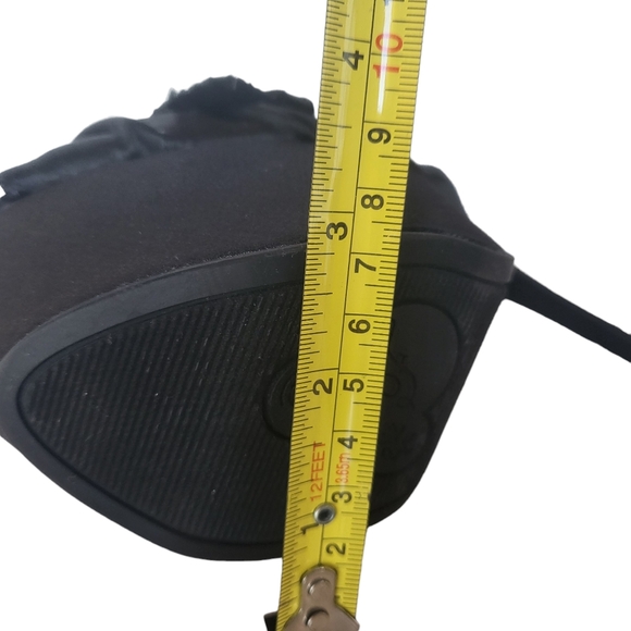 Fergie Black Platform Heel Bow Accent Peep Toe Slingback Size 8.5 Women's - Picture 7 of 13